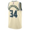 Canotte Uomo Milwaukee Bucks Giannis Antetokounmpo Nike 2025-26 City Edition Bianco Swingman